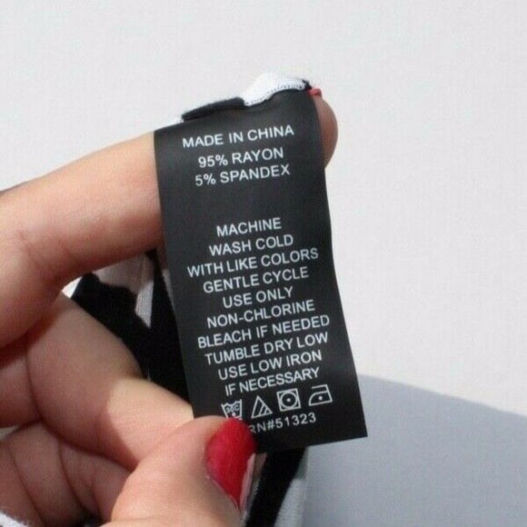 Vince Camuto White Dark Blue Striped Rayon Spandex - Picture 4 of 7